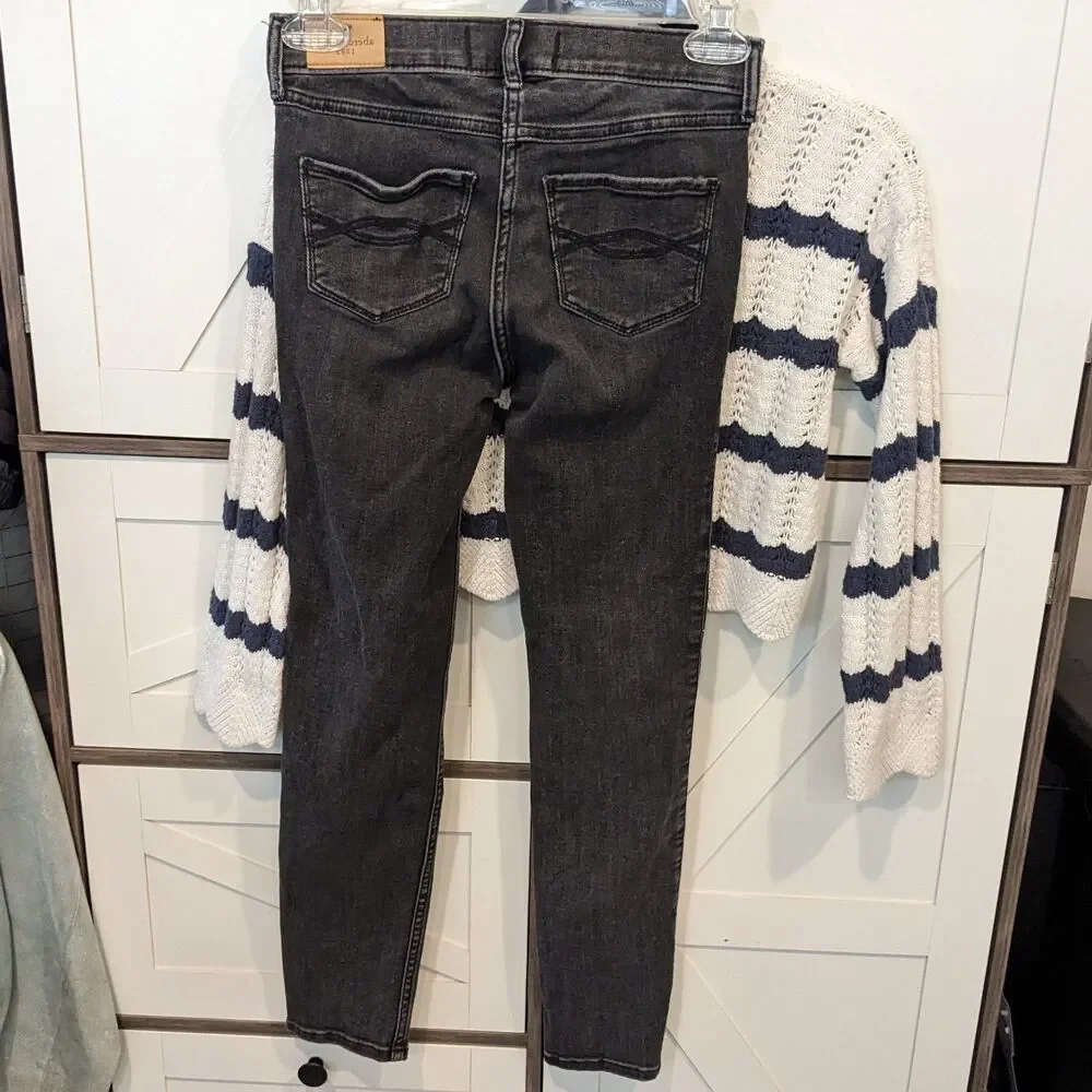 Abercrombie Kids Outfit Sweater Jeans Set Striped Size 9 10